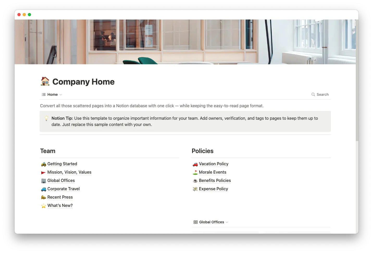 company home template thumbnail
