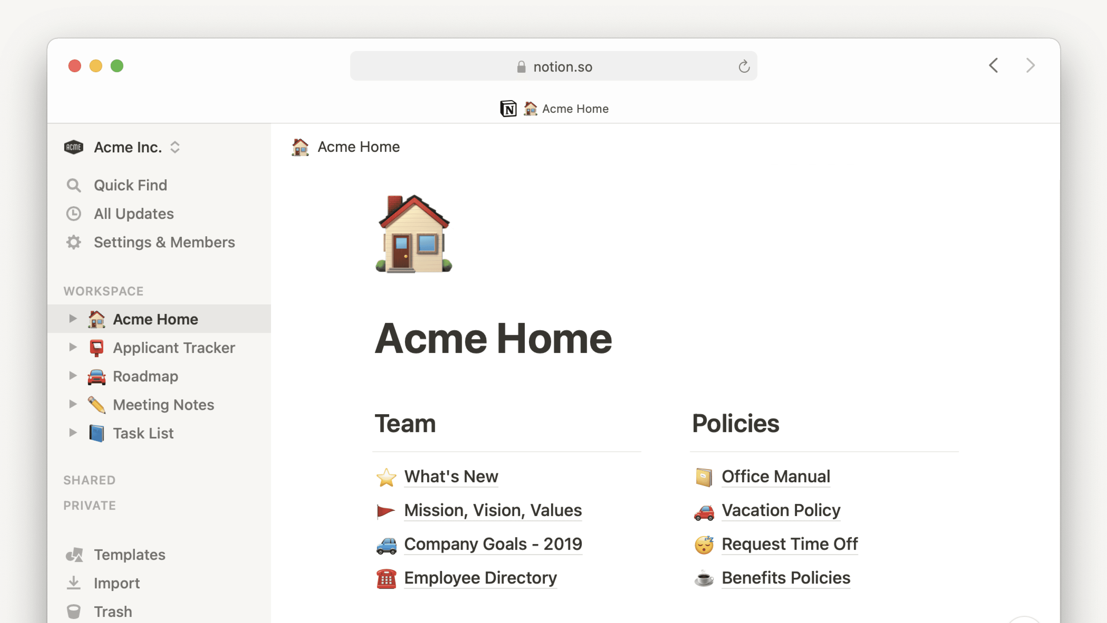 Notion for web - hero